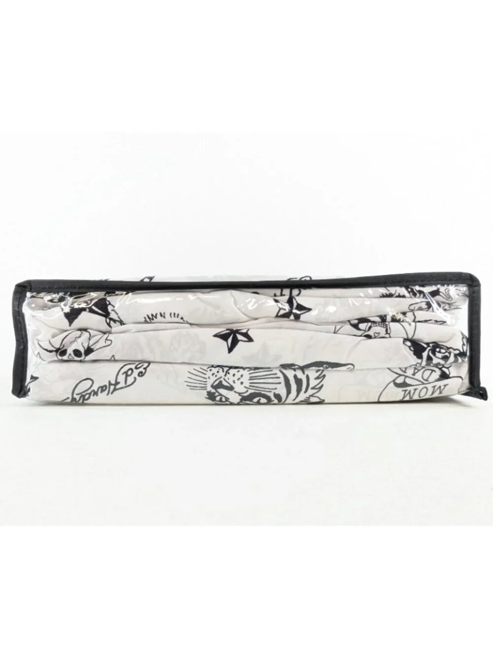 Ed Hardy King Sheet Set 6-Piece w/ 4 Pillowcases White Black Rose Skull - NEW